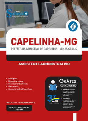 Apostila Prefeitura de Capelinha - MG 2024 - Assistente Administrativo - Imagem 3