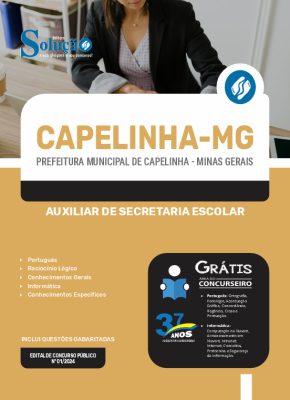 Apostila Prefeitura de Capelinha - MG 2024 - Auxiliar de Secretaria Escolar - Imagem 3