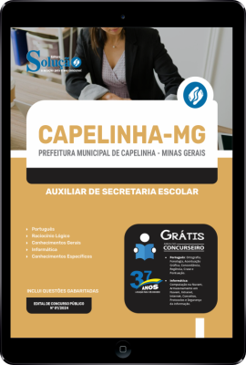 Apostila Prefeitura de Capelinha - MG em PDF 2024 - Auxiliar de Secretaria Escolar - Imagem 1