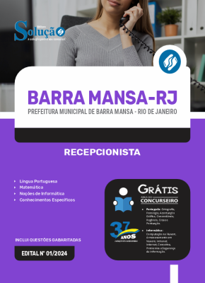 Apostila Prefeitura de Barra Mansa - RJ 2024 - Recepcionista - Imagem 3