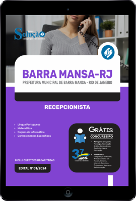 Apostila Prefeitura de Barra Mansa - RJ em PDF  - Recepcionista - Imagem 1