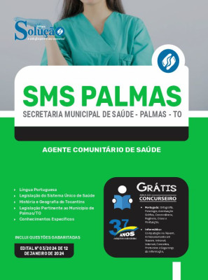 Apostila Prefeitura de Palmas - TO (SMS Palmas) 2024 - Agente Comunitário de Saúde - Imagem 3