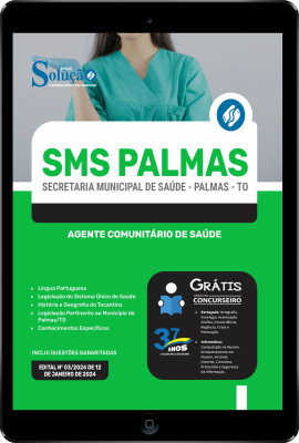 Apostila Prefeitura de Palmas - TO (SMS Palmas) em PDF 2024 - Agente Comunitário de Saúde - Imagem 1