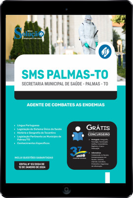 Apostila Prefeitura de Palmas - TO (SMS Palmas) em PDF 2024 - Agente de Combates as Endemias - Imagem 1