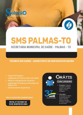 Apostila Prefeitura de Palmas - TO (SMS Palmas) 2024 - Técnico em Saúde - Assistente de Serviços em Saúde - Imagem 3