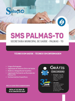 Apostila Prefeitura de Palmas - TO (SMS Palmas) 2024 - Técnico em Saúde - Técnico em Enfermagem - Imagem 3