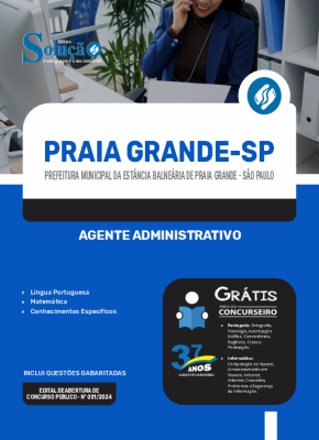 Apostila Prefeitura de Praia Grande - SP 2024 - Agente Administrativo - Imagem 3