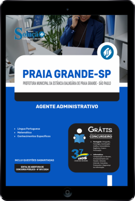 Apostila Prefeitura de Praia Grande - SP em PDF 2024 - Agente Administrativo - Imagem 1