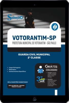 Apostila Prefeitura de Votorantim - SP em PDF  - Guarda Civil Municipal 2ª Classe - Imagem 1