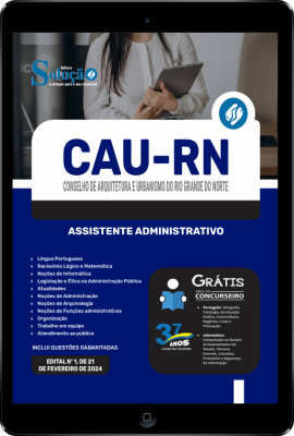 Apostila CAU-RN em PDF 2024 - Assistente Administrativo - Imagem 1