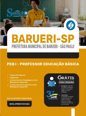 Apostila Prefeitura de Barueri - SP 2024 - PEB I - Professor Educação Básica - Imagem 3