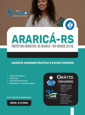 Apostila Prefeitura de Araricá - RS 2024 - Agente Administrativo e Escriturário - Imagem 3