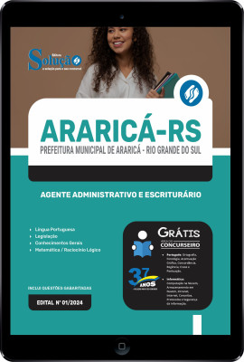 Apostila Prefeitura de Araricá - RS em PDF 2024 - Agente Administrativo e Escriturário - Imagem 1