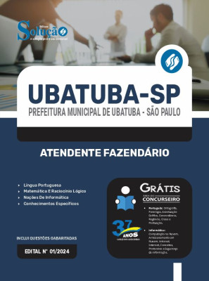 Apostila Prefeitura de Ubatuba - SP 2024 - Atendente Fazendário - Imagem 3