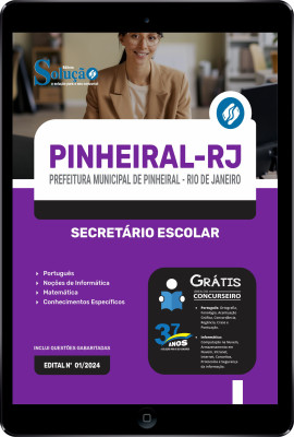 Apostila Prefeitura de Pinheiral - RJ em PDF 2024 - Secretário Escolar - Imagem 1