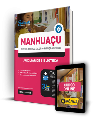 Apostila Prefeitura de São João do Manhuaçu - MG 2024 - Auxiliar de Biblioteca - Imagem 1