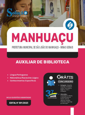 Apostila Prefeitura de São João do Manhuaçu - MG 2024 - Auxiliar de Biblioteca - Imagem 3