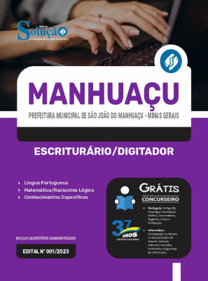 Apostila Prefeitura de São João do Manhuaçu - MG 2024 - Escriturário/Digitador - Imagem 3