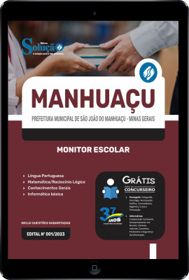 Apostila Prefeitura de São João do Manhuaçu - MG em PDF 2024 - Monitor Escolar - Imagem 1