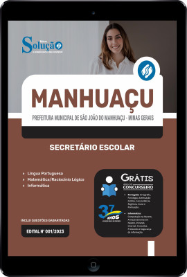 Apostila Prefeitura de São João do Manhuaçu - MG em PDF 2024 - Secretário Escolar - Imagem 1