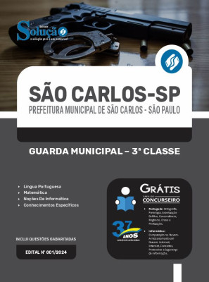 Apostila Prefeitura de São Carlos - SP 2024 - Guarda Municipal - 3ª Classe - Imagem 3