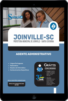 Apostila Prefeitura de Joinville - SC em PDF 2024 - Agente Administrativo - Imagem 1