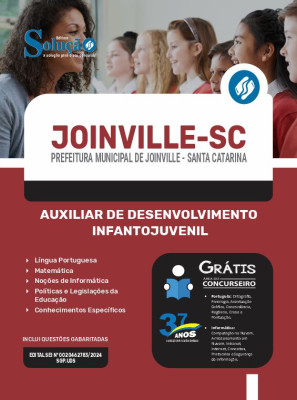 Apostila Prefeitura de Joinville - SC 2024 - Auxiliar de Desenvolvimento Infantojuvenil - Imagem 3