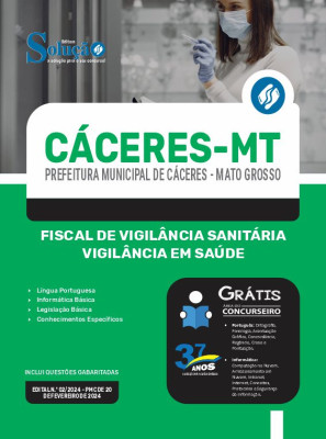 Apostila Prefeitura de Cáceres - MT 2024 - Fiscal de Vigilância Sanitária - Vigilância em Saúde - Imagem 3