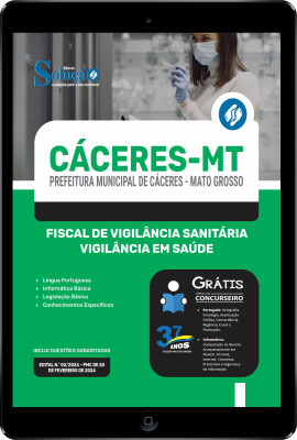 Apostila Prefeitura de Cáceres - MT em PDF 2024 - Fiscal de Vigilância Sanitária - Vigilância em Saúde - Imagem 1