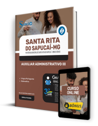 Capa Apostila Prefeitura de Santa Rita do Sapucaí - MG 2024 - Auxiliar Administrativo III