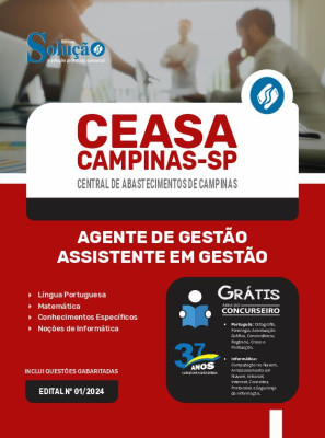 Apostila CEASA Campinas - SP 2024 - Agente de Gestão - Assistente em Gestão - Imagem 3