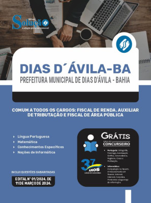 Apostila Prefeitura de Dias D Ávila - BA 2024 - Comum a Todos os Cargos: Fiscal de Renda, Auxiliar de Tributação e Fiscal de Área Pública - Imagem 3