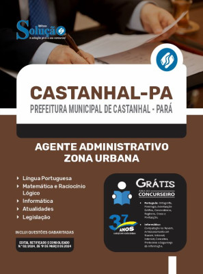 Apostila Prefeitura de Castanhal - PA 2024 - Agente Administrativo - Zona Urbana - Imagem 3