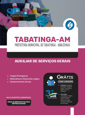 Apostila Prefeitura de Tabatinga - AM  - Auxiliar de Serviços Gerais - Imagem 3