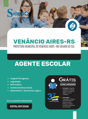 Apostila Prefeitura de Venâncio Aires - RS 2024 - Agente Escolar - Imagem 3