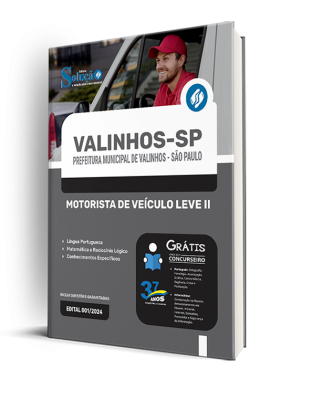 Apostila Prefeitura de Valinhos - SP 2024 - Motorista de Veículo Leve II - Imagem 2