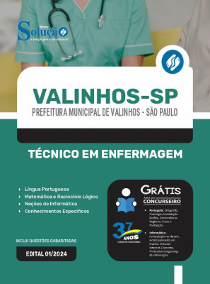 Apostila Prefeitura de Valinhos - SP 2024 - Técnico em Enfermagem - Imagem 3