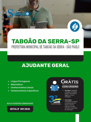 Apostila Prefeitura de Taboão da Serra - SP 2024 - Ajudante Geral - Imagem 3