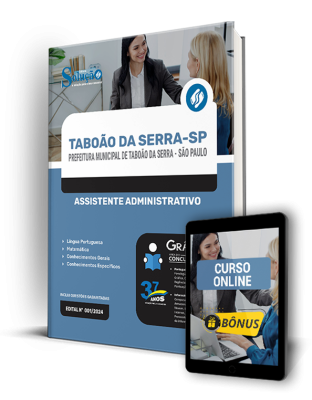 Apostila Prefeitura de Taboão da Serra - SP 2024 - Assistente Administrativo - Imagem 1