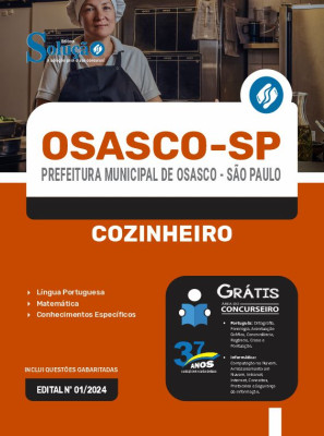 Apostila Prefeitura de Osasco - SP 2024 - Cozinheiro - Imagem 3