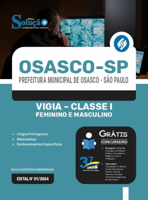 Apostila Prefeitura de Osasco - SP 2024 - Vigia - Classe I - Feminino e Masculino - Imagem 3