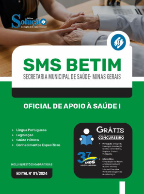 Apostila SMS BETIM - MG 2024 - Oficial de Apoio à Saúde I - Imagem 3