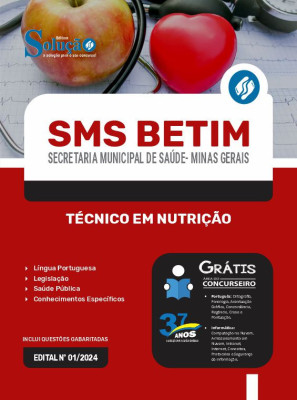 Apostila SMS BETIM - MG em PDF 2024 - Técnico em Nutrição - Imagem 1