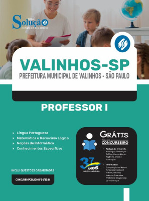 Apostila Prefeitura de Valinhos - SP 2024 - Professor I - Imagem 3