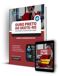 Capa Apostila Prefeitura de Ouro Preto do Oeste - RO 2024 - Agente Administrativo