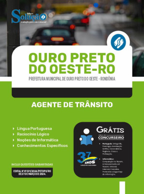 Apostila Prefeitura de Ouro Preto do Oeste - RO 2024 - Agente de Trânsito - Imagem 3