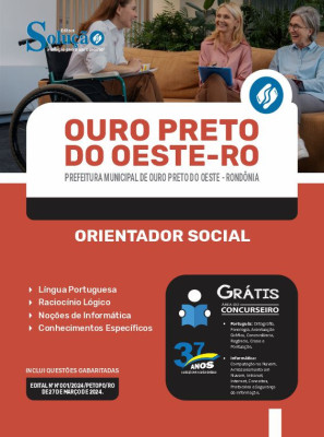 Apostila Prefeitura de Ouro Preto do Oeste - RO em PDF 2024 - Orientador Social - Imagem 1