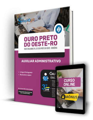 Apostila Prefeitura de Ouro Preto do Oeste - RO 2024 - Auxiliar Administrativo - Imagem 1