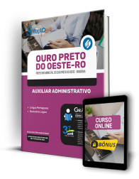 Capa Apostila Prefeitura de Ouro Preto do Oeste - RO 2024 - Auxiliar Administrativo