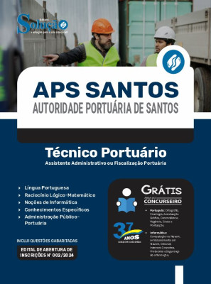 Apostila APS Santos 2024 - Técnico Portuário - Assistente Administrativo ou Fiscalização Portuária - Imagem 3